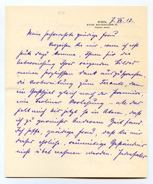 Eigenh. Brief mit U.