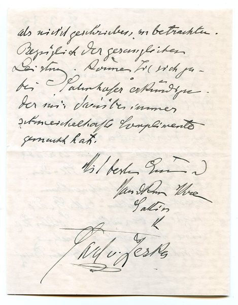 Eigenh. Brief mit U.