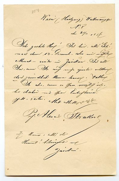 Eigenh. Brief mit U.