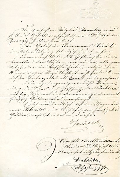 Brief mit eigenh. U.