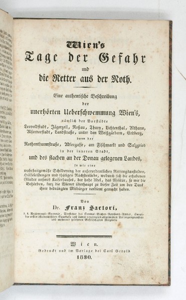 Wien's Tage der Gefahr und die Retter aus der Noth. …