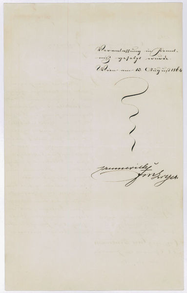 Brief mit eigenh. U. ("Crenneville").