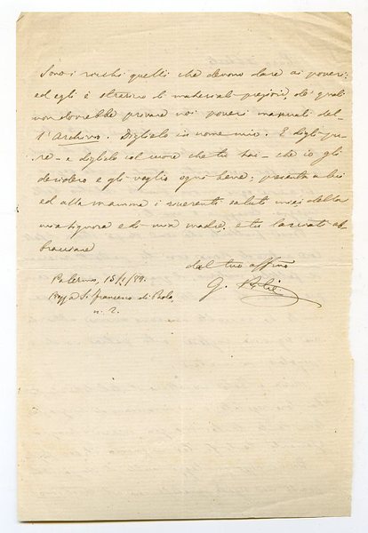 Autograph letter signed ("G. Pitrè").