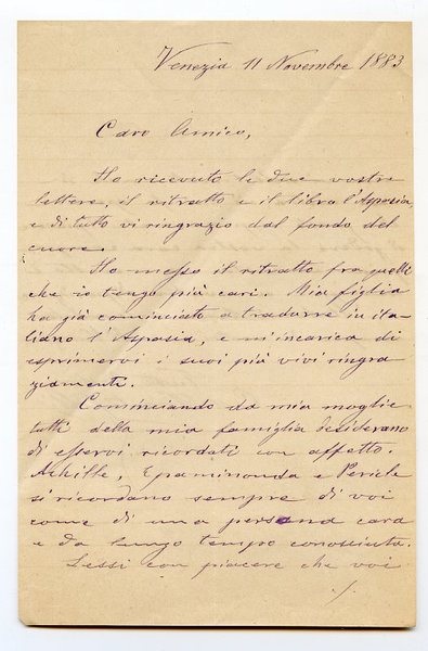 Eigenh. Brief mit U.