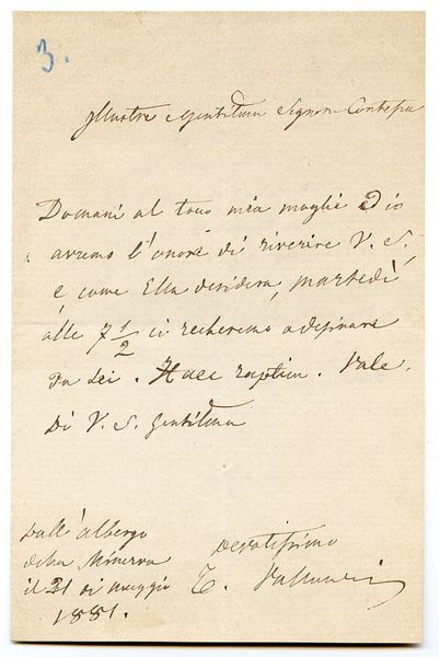 Autograph letter signed ("T. Vallauri").