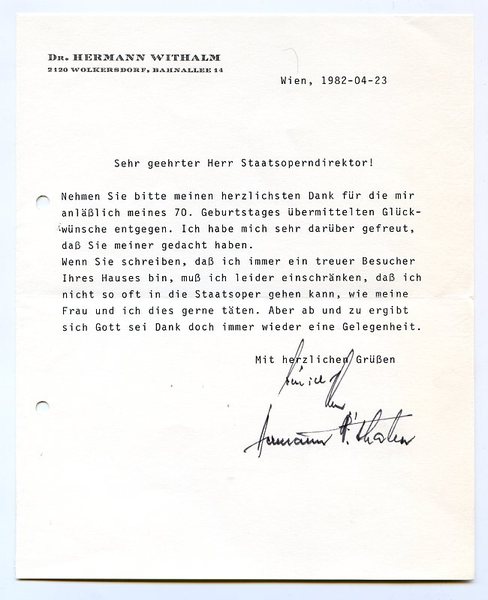 Ms. Brief mit eigenh. U.