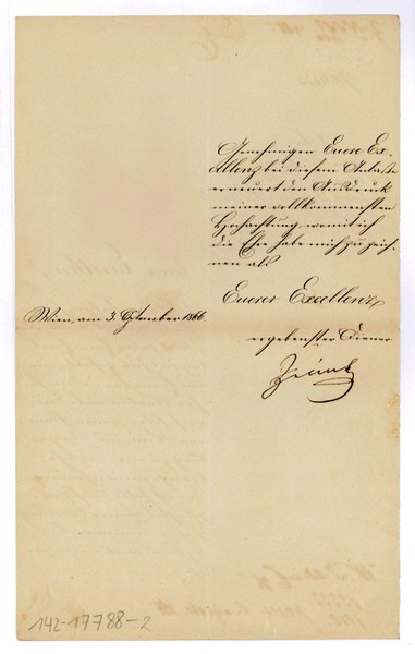 Brief mit eigenh. U. ("Zelinka").