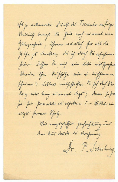 Eigenh. Brief mit U.