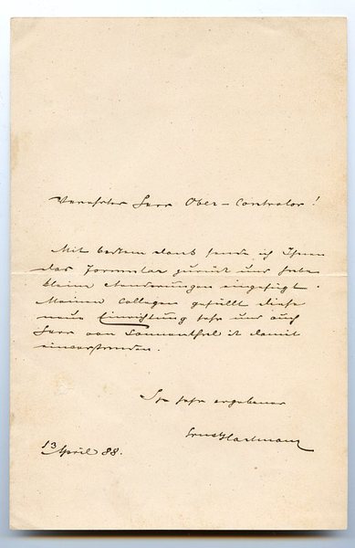 Eigenh. Brief mit U.