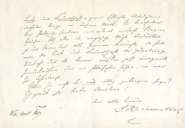 Eigenh. Albumblatt mit U. ("S. H[ermann] Mosenthal").