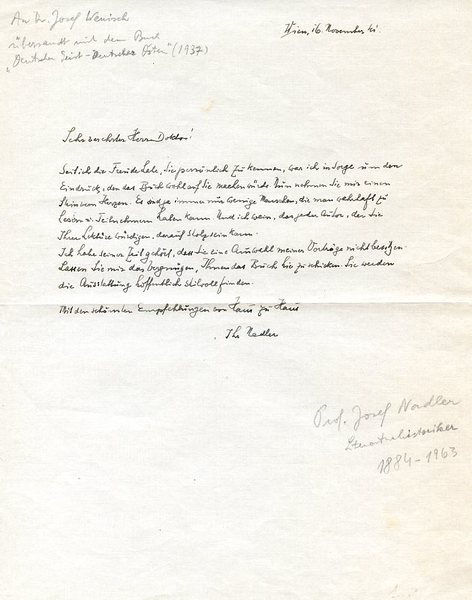 Eigenh. Brief mit U.