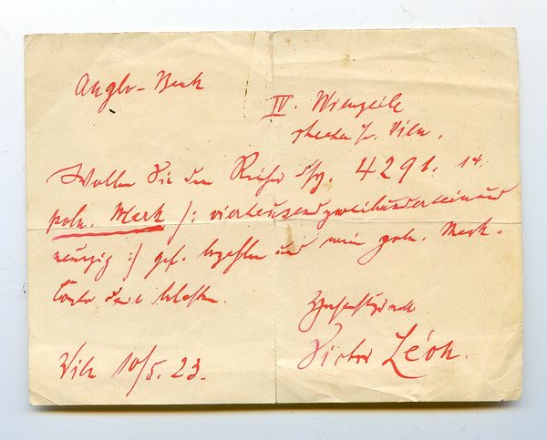 Eigenh. Brief mit U.