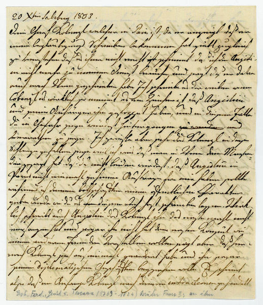 Eigenh. Brief ohne U.