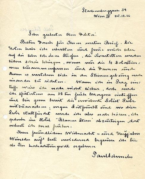 Eigenh. Brief mit U.