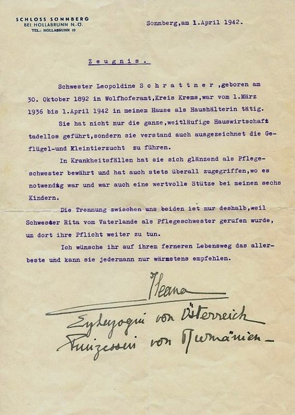 Ms. Empfehlungsschreiben mit eigenh. U.