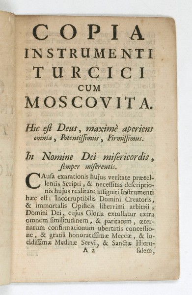 Copia instrumenti Turcici cum Moscovita.
