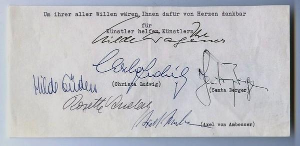 Briefabschnitt mit sechs eigenh. U.