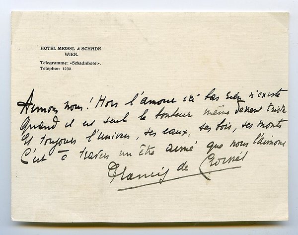 Eigenh. Albumblatt mit U.