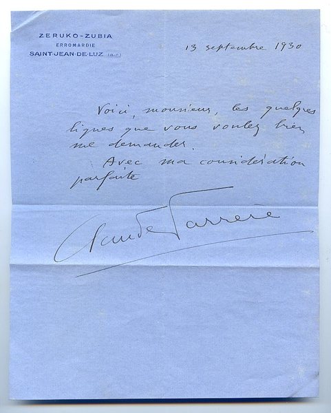 Eigenh. Albumblatt mit U.