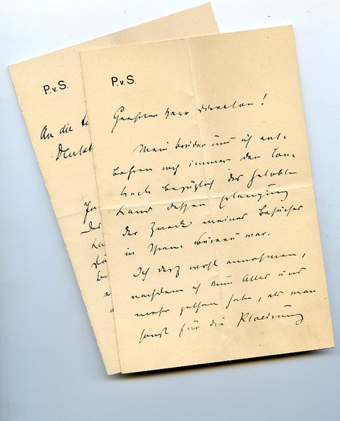 2 eigenh. Briefe mit U.