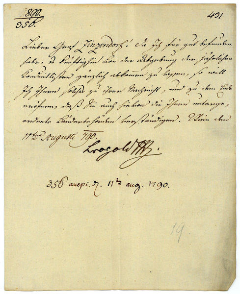 Schreiben mit eigenh. U.