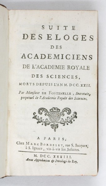 Suite des Eloges des Academiciens de l'Academie Royale des Sciences, …