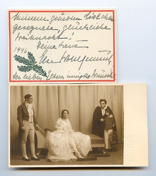 Eigenh. Bildpostkarte mit U. und eh. Briefkarte mit U.