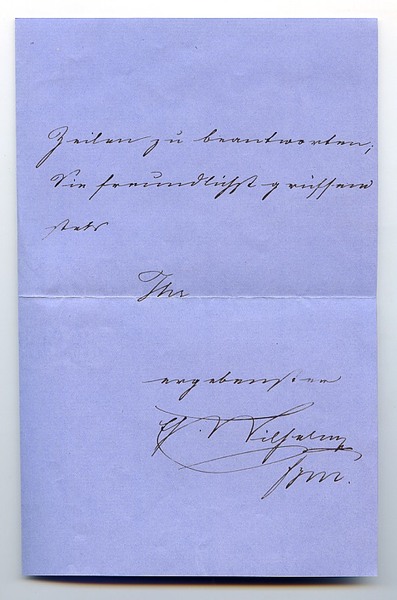 Eigenh. Brief mit U.