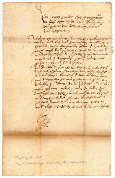 Brief mit eigenh. U. ("Carol").