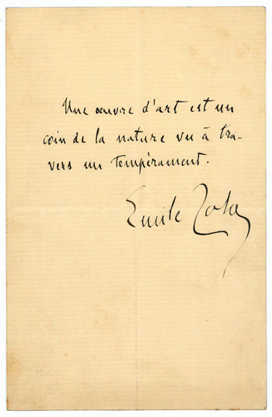 Autograph quotation signed.