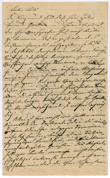 Autograph letter signed ("Bettine").