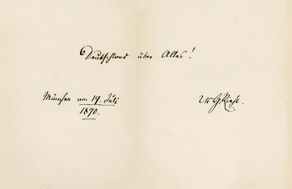 Eigenh. Albumblatt mit U. ("WHRiehl").