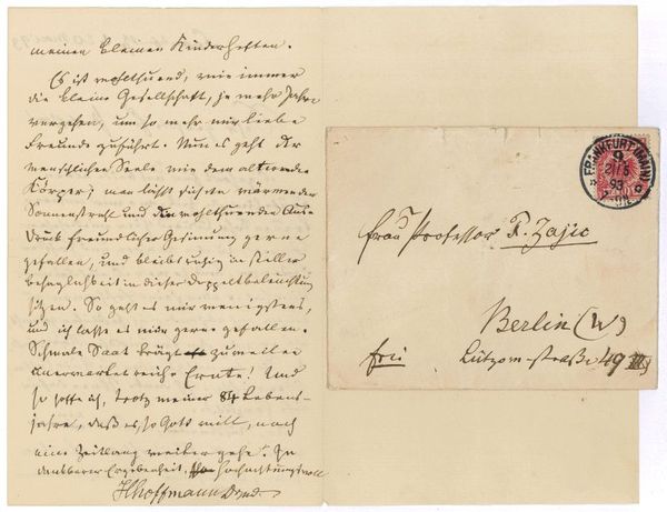 Autograph letter signed ("Hhoffmann Drmed").