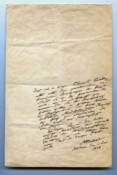 Autograph letter signed ("AVHumboldt").