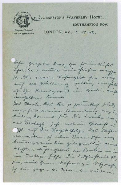 Eigenh. Brief mit U.