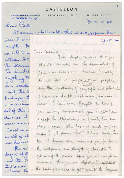 Eigenh. Brief mit U. ("Federo").