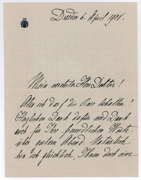Eigenh. Brief mit U.