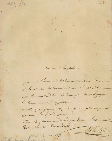 Autograph letter signed ("ERouher").