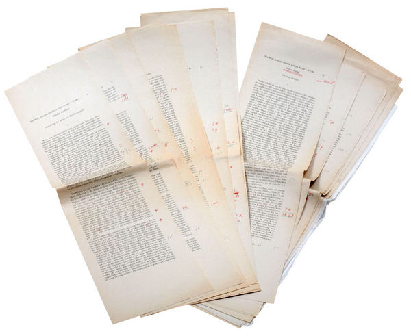 Corrected galley proofs for his biography "Johannes Reuchlin und sein …