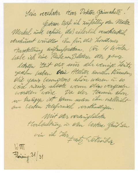 Eigenh. Brief mit U.