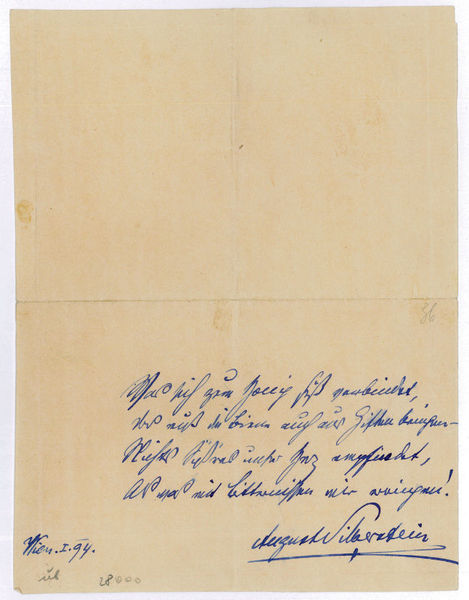 Eigenh. Albumblatt mit U.