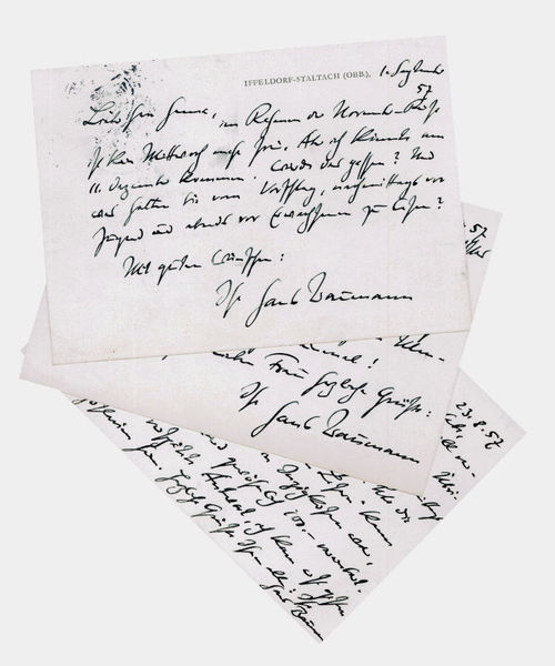 7 eigenh. Postkarten mit U.