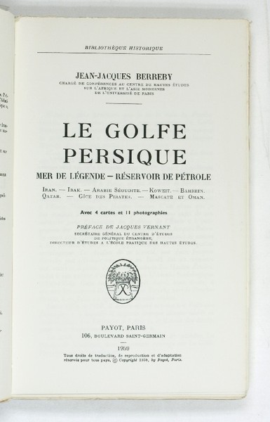 Le Golfe Persique. Mer de L gende - R servoir …