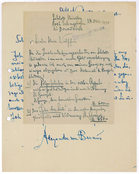 2 eigenh. Briefe mit U.