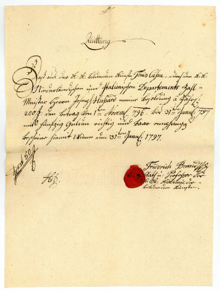 14 eigenh. Quittungen mit U.