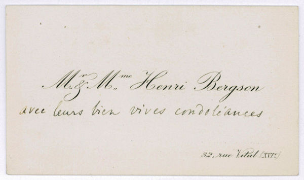 Calling card with 1 autograph line.