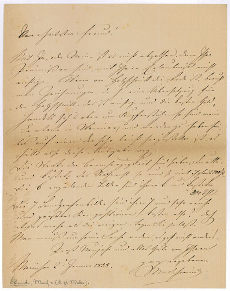 Autograph letter signed ("MvSchwind").
