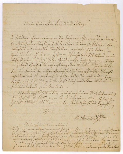 Eigenh. Brief mit U. und 5 weiteren Eintragungen mit U. …