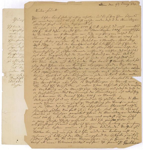 2 eigenh. Briefe mit U.