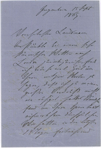 Eigenh. Brief mit U.